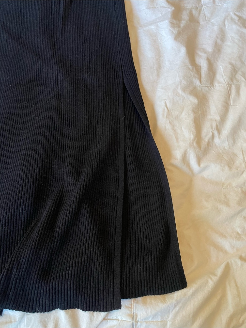 Cotton On Black Maxi knit ribbed Pencil Skirt with Side Slit Size Medium - Picture 3 of 5